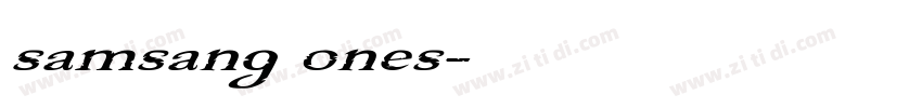 samsang ones字体转换